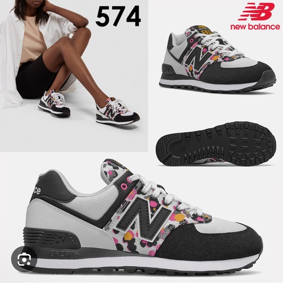 New Balance Shoes - New Balance 574 Muli-Camo Trainers Sneakers Animal Print WL574WP2 Womens 9.5 NEW